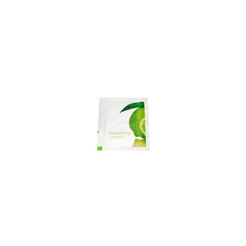 Serviette rafraichissante - Biodégradable - Carton de 1000