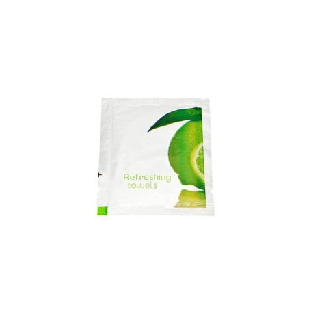 Serviette rafraichissante - Biodégradable - Carton de 1000