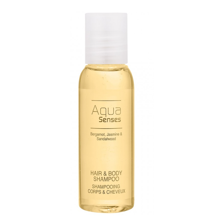 Gel corps et cheveux - Aqua senses - Flacon 35ml - Carton de 300