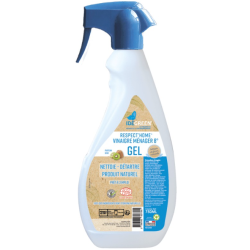 Respect'Home Vinaigre d'alcool 8° - Nettoyant détartrant multi-surfaces- Spray 750ml