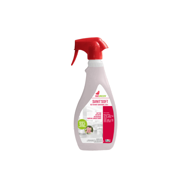 Sanit'Soft - Nettoyant Sanitaire 3 en 1 PAE - Spray 750ml