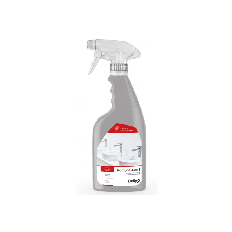Forcyde 4 en 1 Dailyk - Détergent Détartrant Désinfectant PAE - Spray 750ml