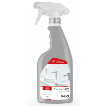 Forcyde 4 en 1 Dailyk - Détergent Détartrant Désinfectant PAE - Spray 750ml