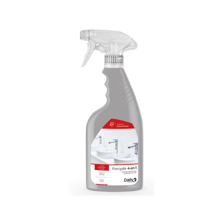 Forcyde 4 en 1 Dailyk - Détergent Détartrant Désinfectant PAE - Spray 750ml