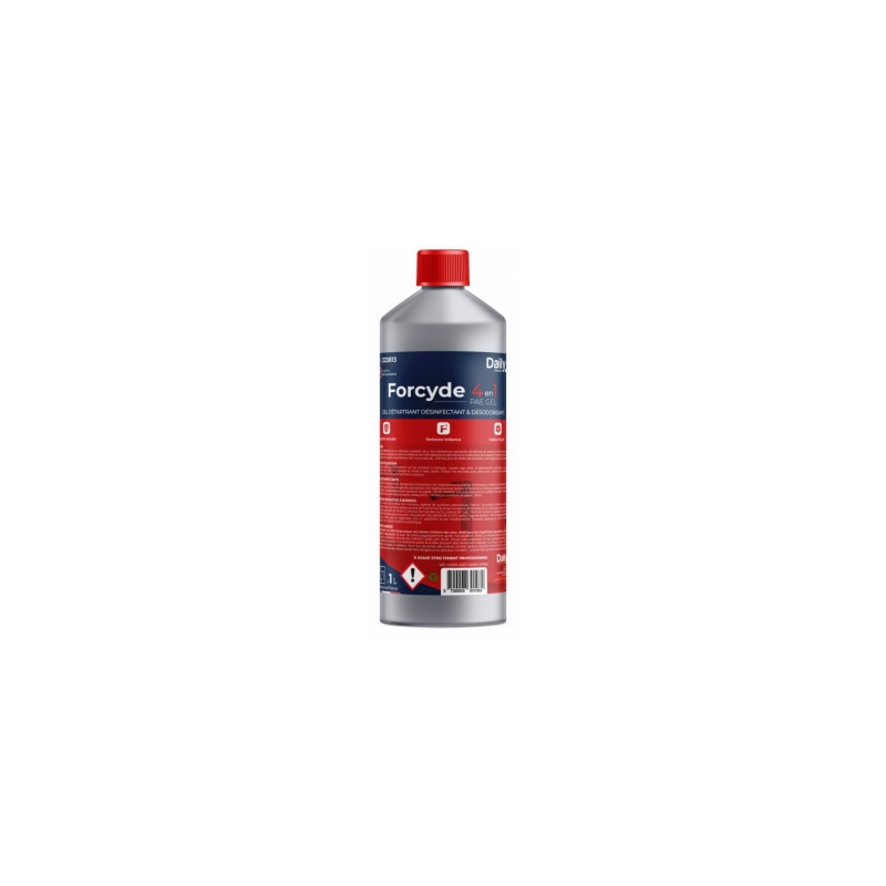 Forcyde 4 en 1 Dailyk - Détergent Détartrant Désinfectant PAE - Bidon 1L