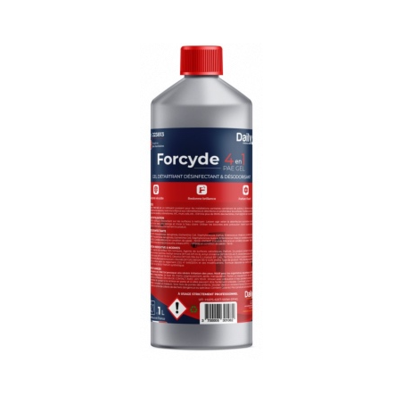 Forcyde 4 en 1 Dailyk - Détergent Détartrant Désinfectant PAE - Bidon 1L