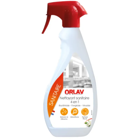 Nettoyant Sanitaire 4 en 1 Orlav - Détartrant Désinfectant Désodorisant PAE- Spray 750ml