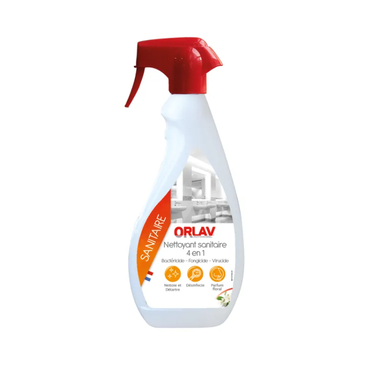 Nettoyant Sanitaire 4 en 1 Orlav - Détartrant Désinfectant Désodorisant PAE- Spray 750ml
