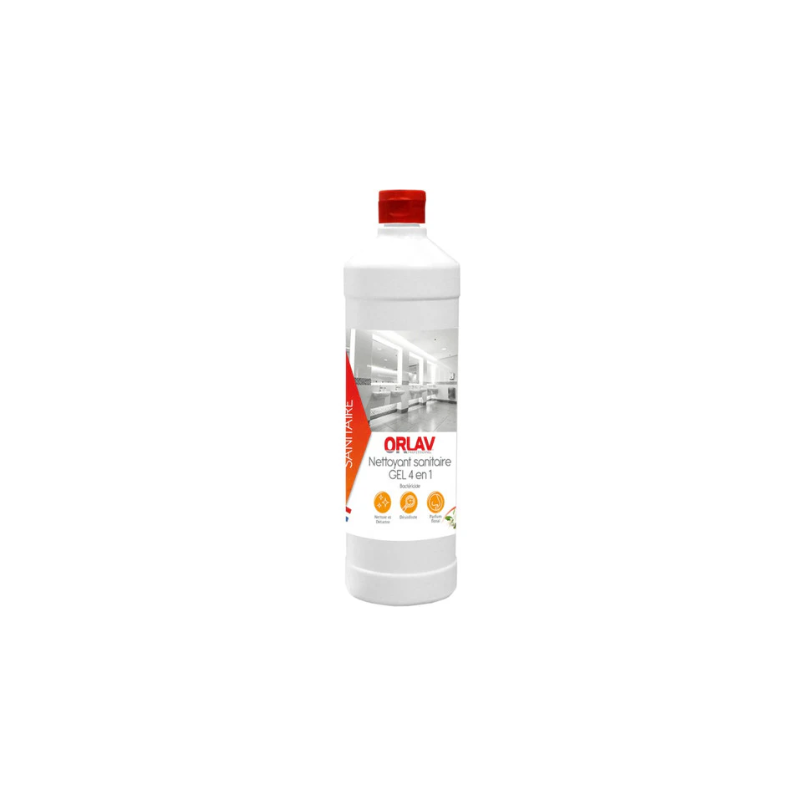 Nettoyant Sanitaire 4 en 1 Orlav - Détartrant Désinfectant Désodorisant PAE- Bidon doseur 1L