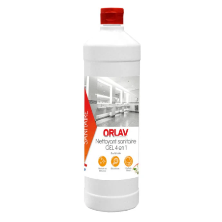 Nettoyant Sanitaire 4 en 1 Orlav - Détartrant Désinfectant Désodorisant PAE- Bidon doseur 1L
