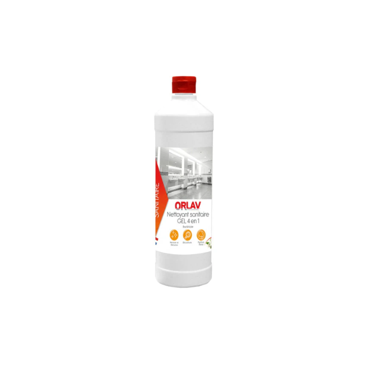 Nettoyant Sanitaire 4 en 1 Orlav - Détartrant Désinfectant Désodorisant PAE- Bidon doseur 1L