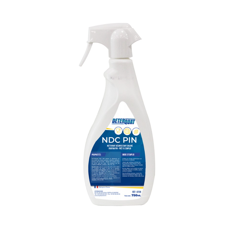 Nettoyant NDC PIN -  Nettoyant Désinfectant Chloré - Spray 750ml