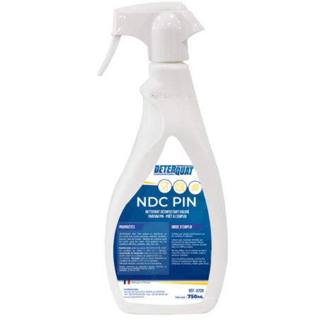 Nettoyant NDC PIN -  Nettoyant Désinfectant Chloré - Spray 750ml