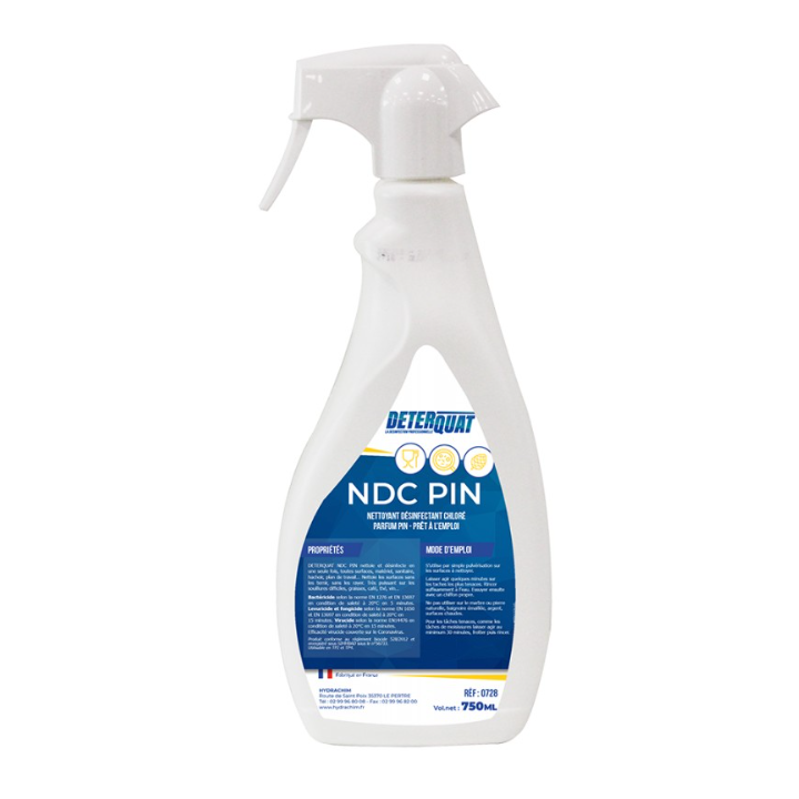 Nettoyant NDC PIN -  Nettoyant Désinfectant Chloré - Spray 750ml