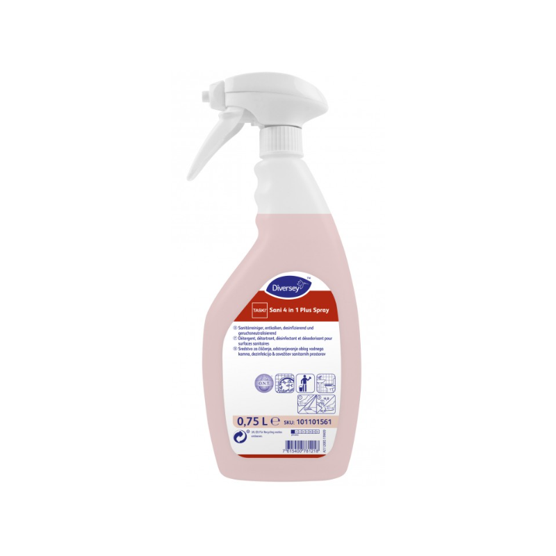 Taski Sani 4 en 1 Plus - Nettoyant Détartrant Désinfectant Désodorisant - Spray 750ml
