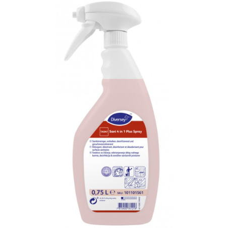 Taski Sani 4 en 1 Plus - Nettoyant Détartrant Désinfectant Désodorisant - Spray 750ml