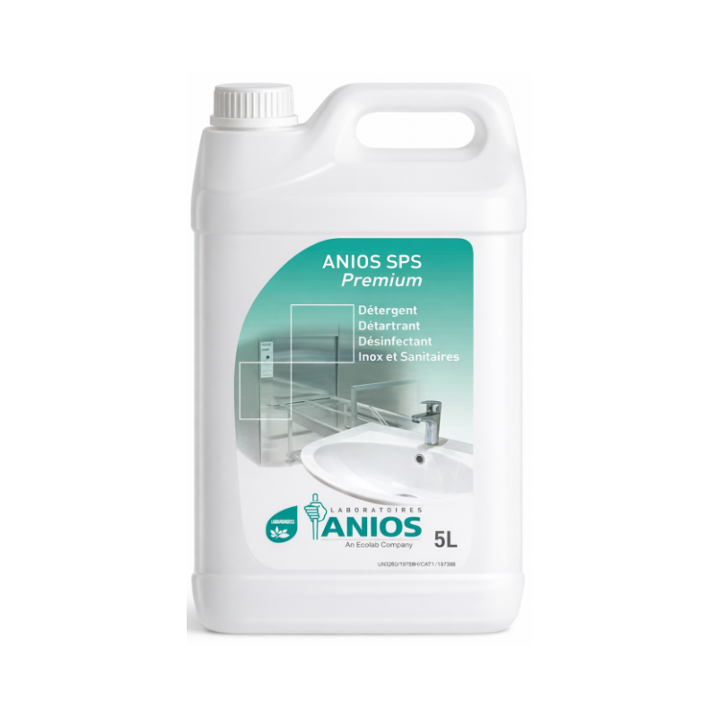 SPS PREMIUM ANIOS- Détergent Détartrant Désinfectant PAE - Bidon 5L