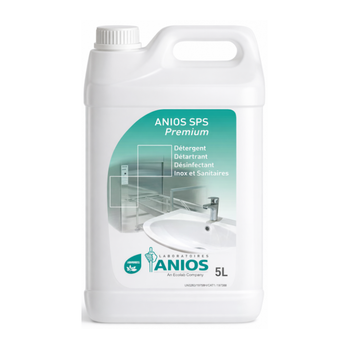 SPS PREMIUM ANIOS- Détergent Détartrant Désinfectant PAE - Bidon 5L