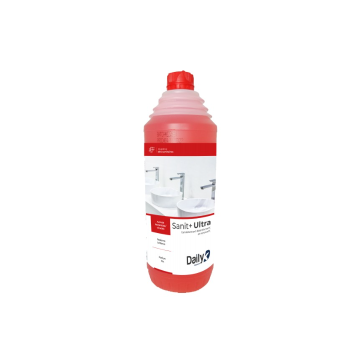 Sanit+Ultra - Gel détartrant Désinfectant et Rénovant - Flacon accordéon 1L