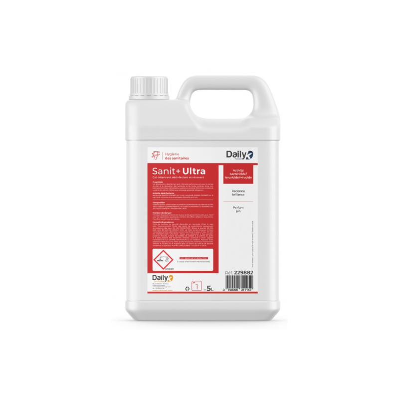 Sanit+Ultra - Gel détartrant Désinfectant et Rénovant - Bidon 5L