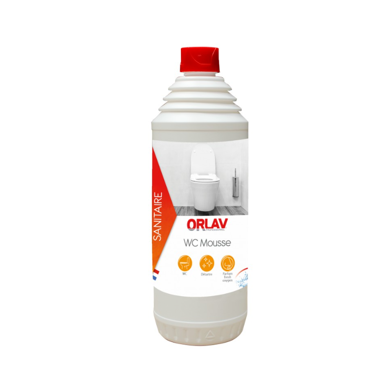 WC Mousse Orlav - Détartrant Surpuissant- Flacon accordéon 1L