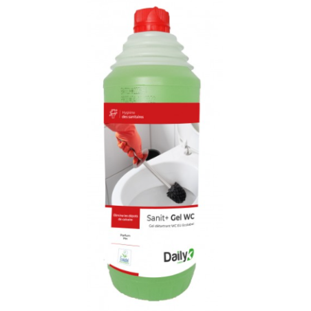 Sanit+Gel WC Dailyk - Gel Détartrant WC - Flacon accordéon 1L