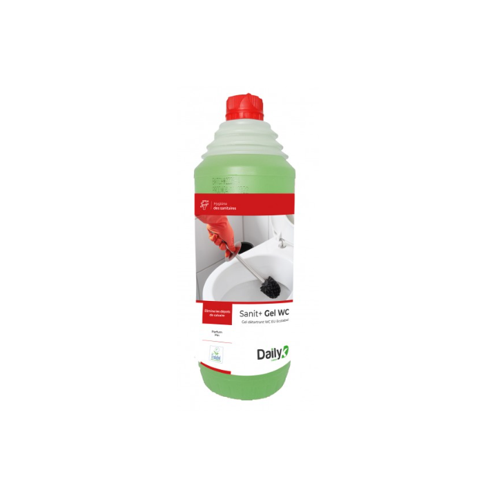 Sanit+Gel WC Dailyk - Gel Détartrant WC - Flacon accordéon 1L