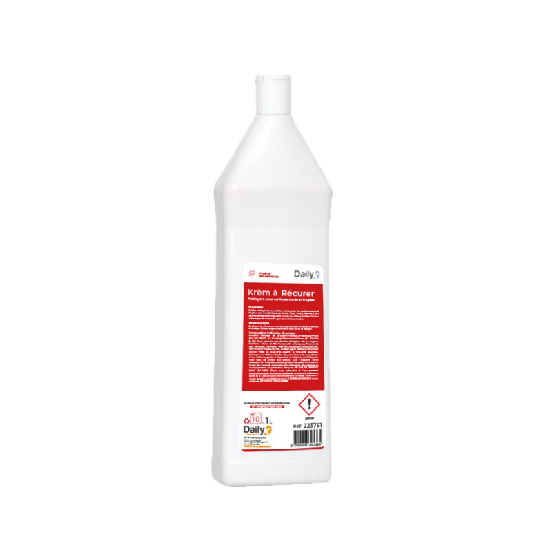 Krem A Récurer Dailyk - Nettoyant Pour Surfaces Dures et Fragiles - Bidon 1L