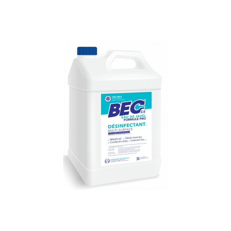 Javel Liquide 2,6% - Bidon 5L