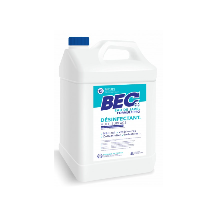 Javel Liquide 2,6% - Bidon 5L