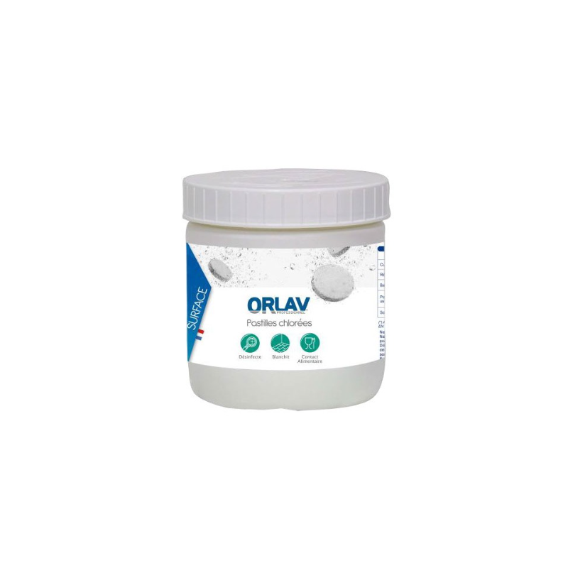 Pastilles de Javel ORLAV - Pour un entretien préventif - Boite de 150 pastilles ( 500g )
