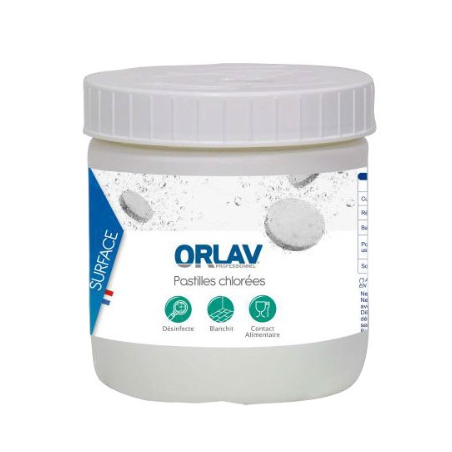 Pastilles de Javel ORLAV - Pour un entretien préventif - Boite de 150 pastilles ( 500g )