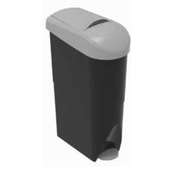 Serena 22L - Poubelle à pédale pour sachets périodiques Noir