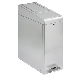 Brinox 45L - Poubelle à pédale pour sachets périodiques Acier Inox