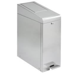 Brinox 45L - Poubelle à pédale pour sachets périodiques Acier Inox