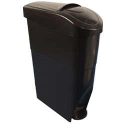 Poubelle Hygiène Féminine Noir - 12L