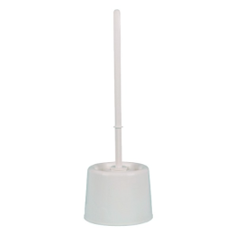 Brosse WC Classic - En Polypropylène - Brosse + Socle Blanc