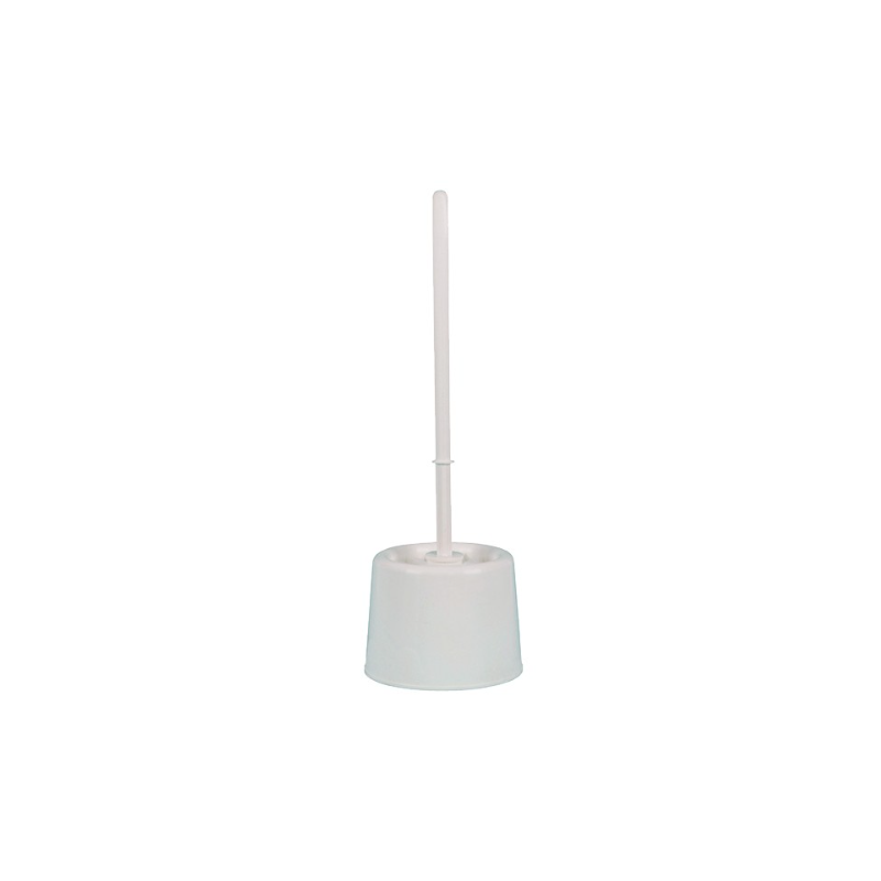 Brosse WC Classic - En Polypropylène - Brosse + Socle Blanc