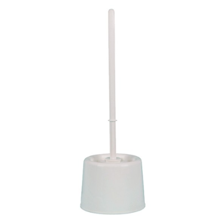 Brosse WC Classic - En Polypropylène - Brosse + Socle Blanc