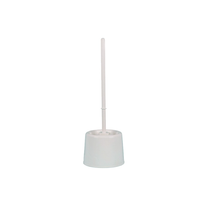 Brosse WC Classic - En Polypropylène - Brosse + Socle Blanc
