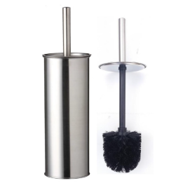Brosse WC  - Avec Brosse Noire - Inox Brossé