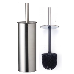 Brosse WC  - Avec Brosse Noire - Inox Brossé