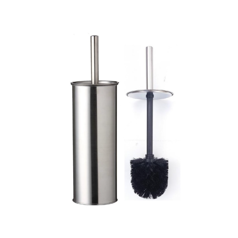 Brosse WC  - Avec Brosse Noire - Inox Brossé