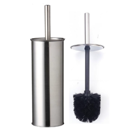 Brosse WC  - Avec Brosse Noire - Inox Brossé