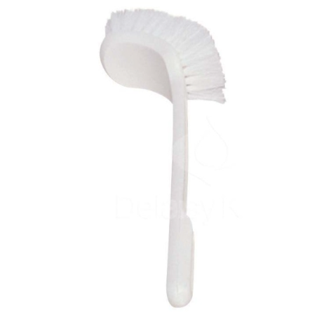 Brosse WC - Manche Coudé Blanc