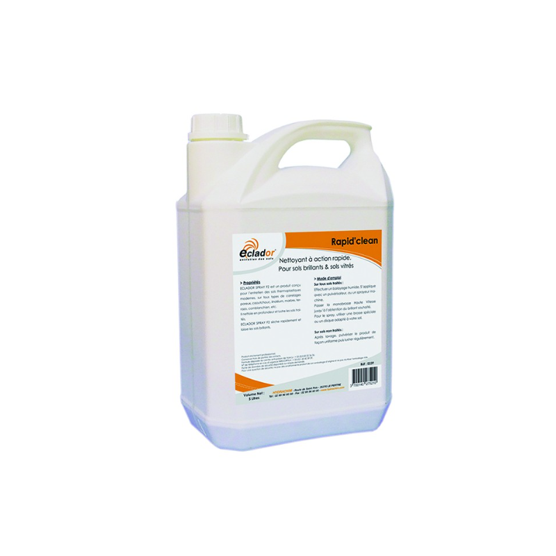 Rapid'Clean - Nettoyant Sols Brillants et Vitrés - Bidon 5L